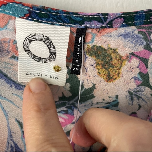Anthropologie Akemi + Kin Multicolor Valencia Floral‎ Dress oversized - Picture 5 of 9
